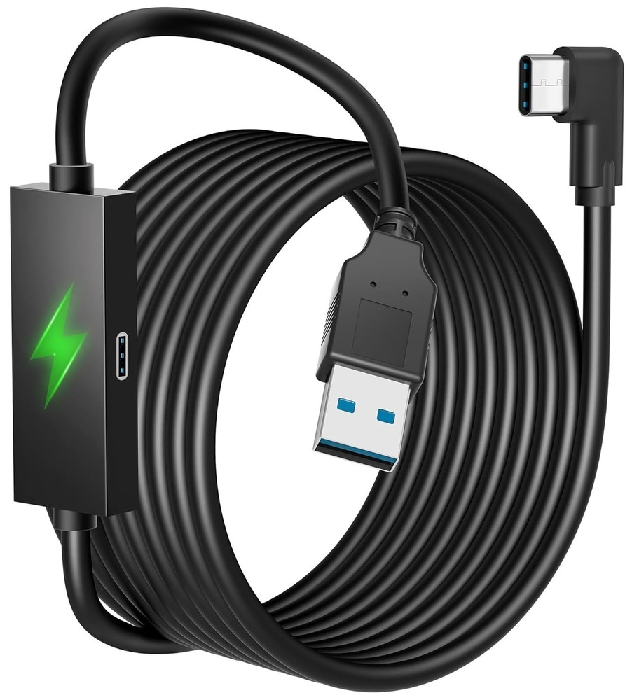16FT VR Link Cable for Quest 3S/3, 2 & Pro - Enhanced Game Play