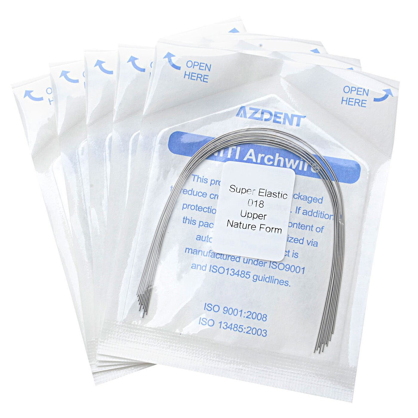 10Pc AZDENT Dental Orthodontic Super Elastic Niti Round Arch Wire Nature Form