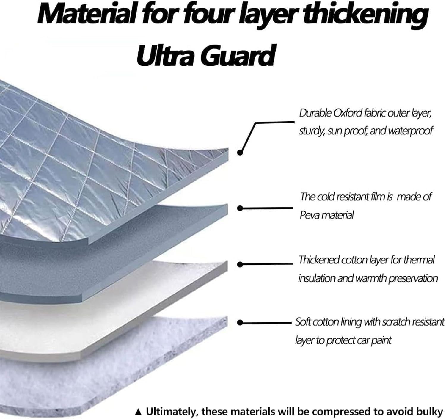 Snow Car Cover Waterproof All Weather Protection Anti-UV Rain Snow Anti Scratch