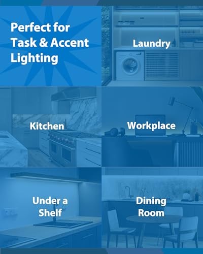 ” LED Direct Wire Under Cabinet Light with On/Off - Dimmable LED 9 Switch