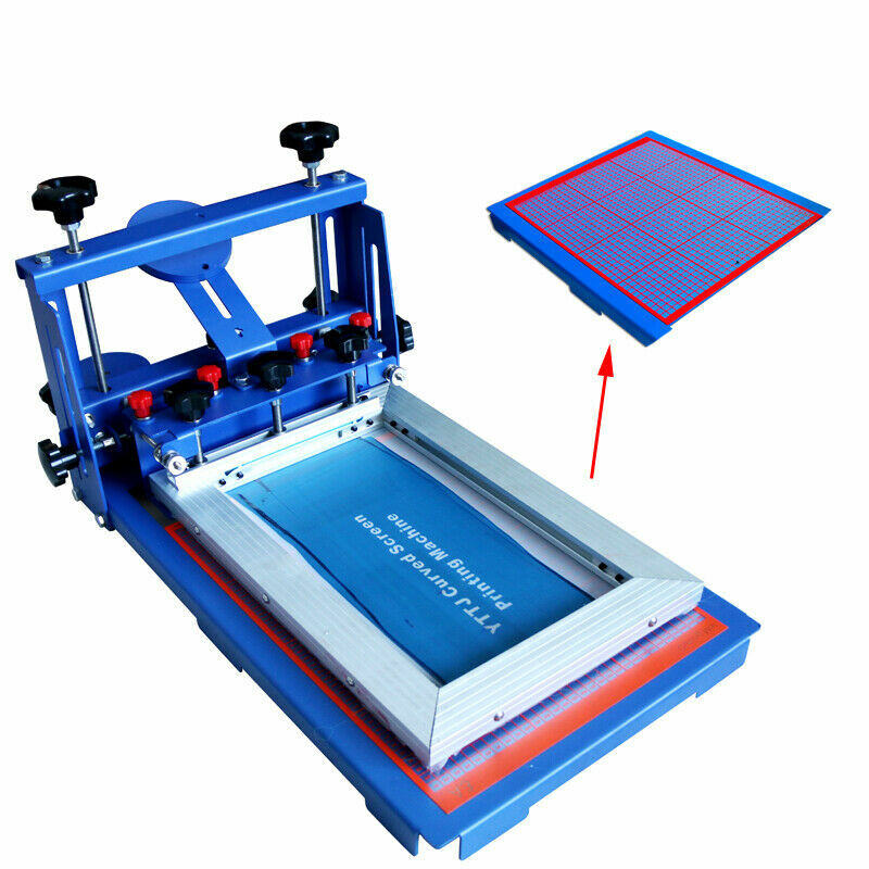 INTBUYING PCB Micro-Registration Screen Printing Press Machine Blue Color