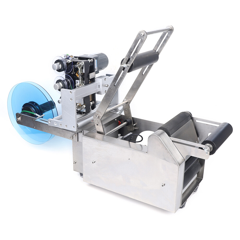 Semi-Automatic Round Bottle Labeling Machine, 20-40pc/Min Labeling Speed Labeler