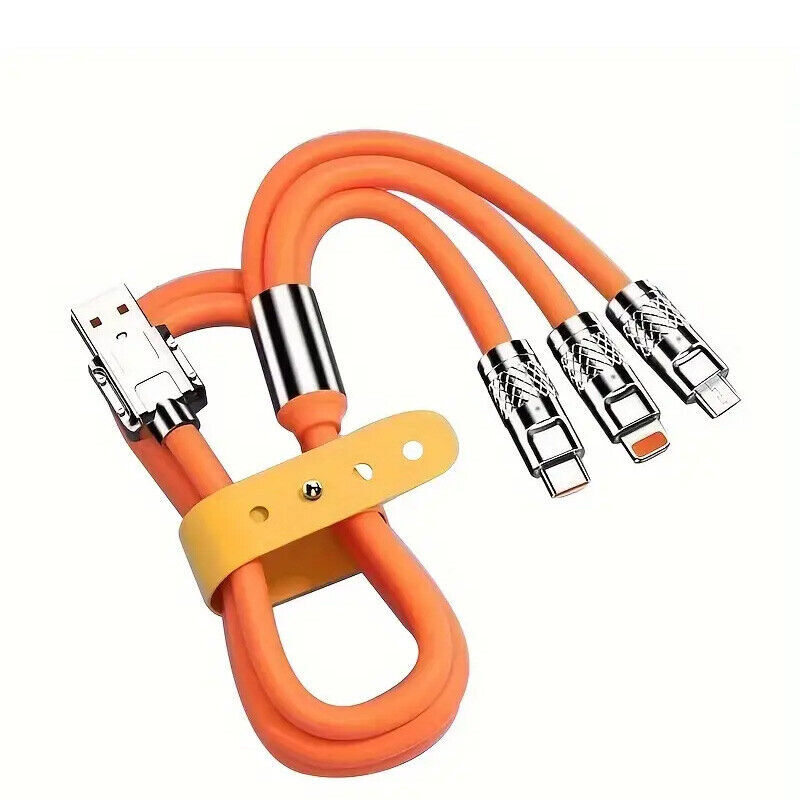 3 in 1 Fast USB Charging Cable Universal Multi Function Cell Phone Charger Cord