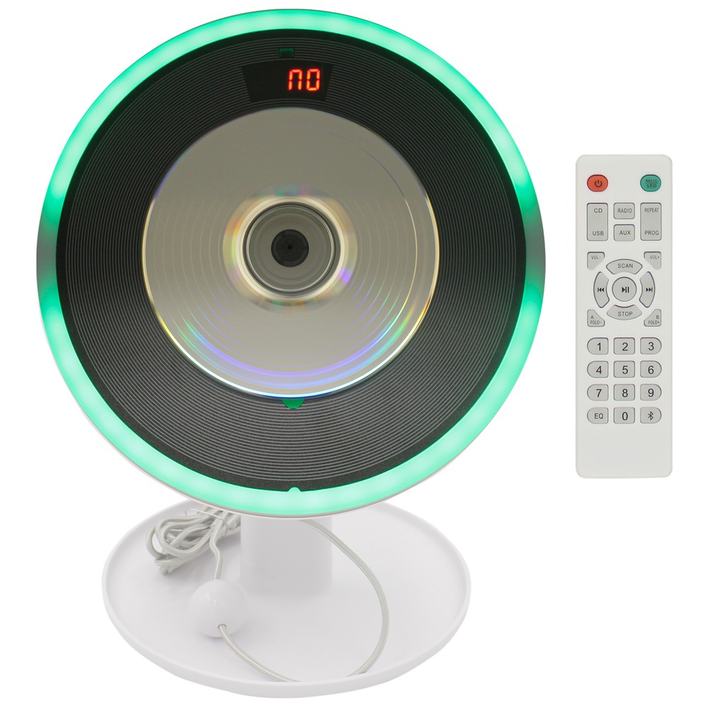 Technical Pro Portable Stylish Wall Mounted CD Player with Bluetooth, LED & USB