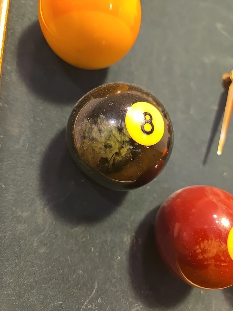 POOL TABLE Billiard Room Clock VINTAGE Works