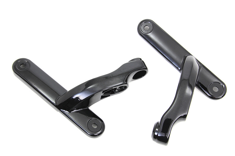 Black Spotlamp Bracket Set fits Harley Davidson