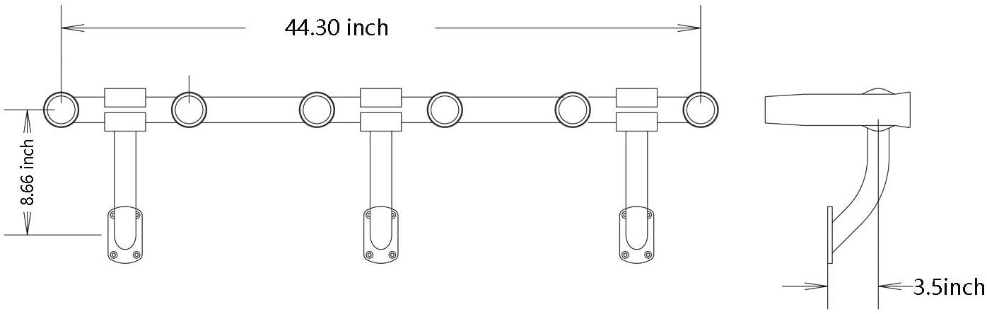 Brocraft Boat Hardtop Rod Rack/Boat T-TOP Rod Rack/Boat Rocket Launcher