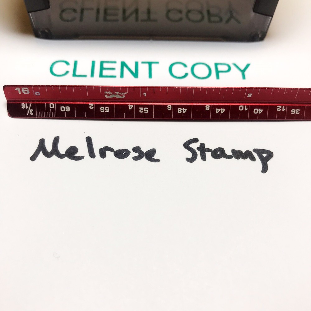Client Copy Rubber Stamp Green Ink Self Inking Ideal 4913