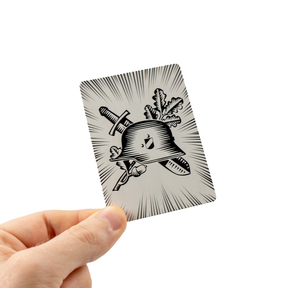 WW2 Reproduction German Army Playing Cards with Gold Foil Box- Helmet Variant