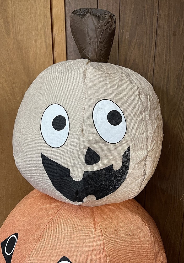Holiday Living Lighted Inflatable Burlap Pumpkin Stack HL Approx. 6 ft.