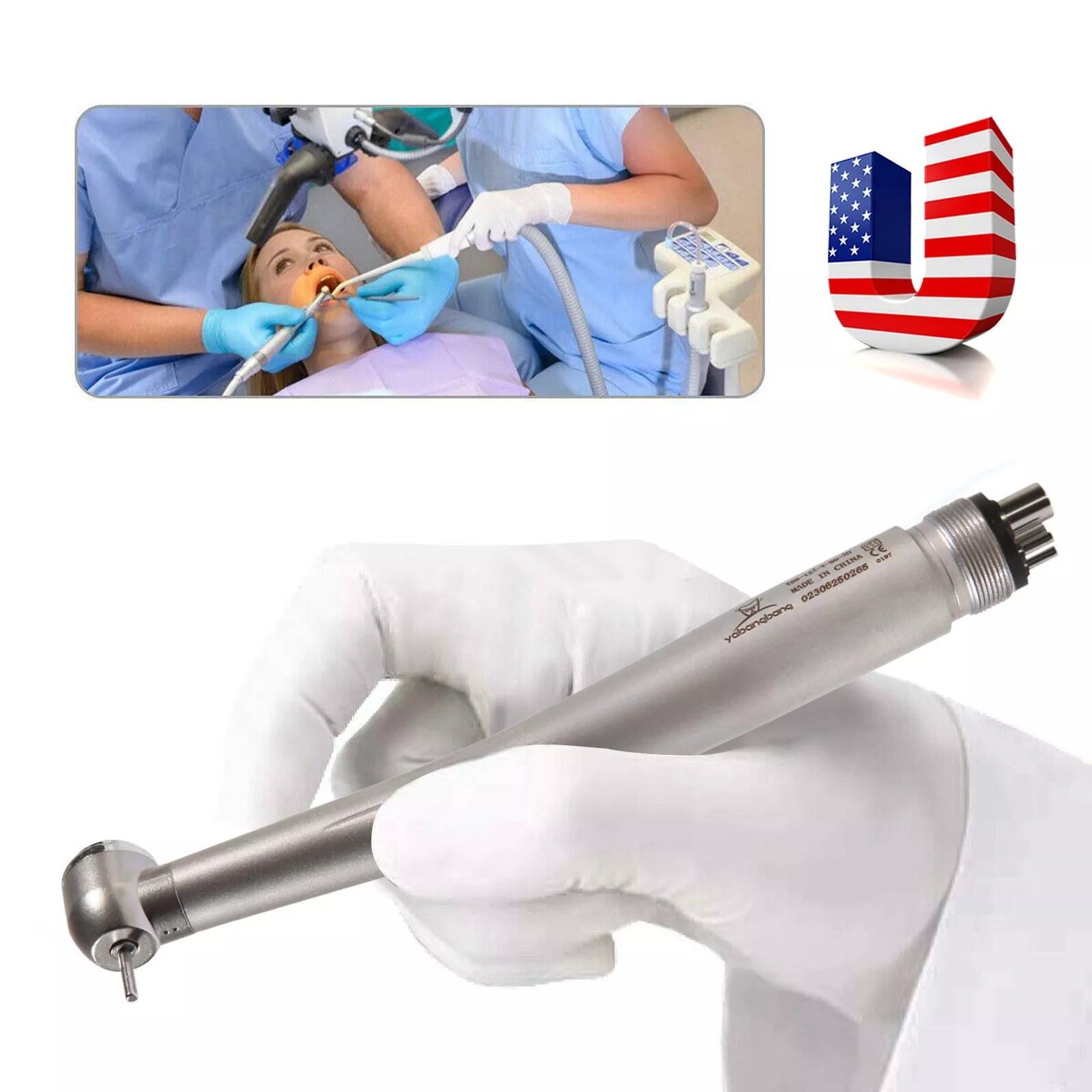 10*NSK Style PANA MAX Dental High Speed Turbine Handpiece Push Button 4Hole SALE