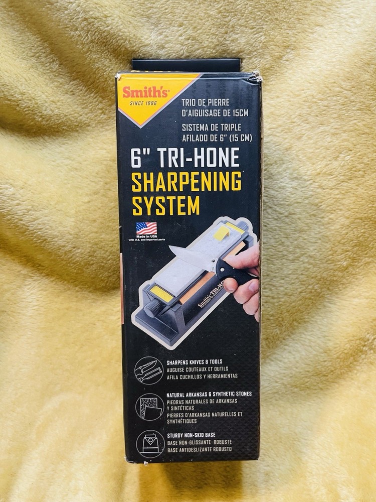 Smith's Be Sharp 6" Arkansas Tri-Hone Sharpening Stones System