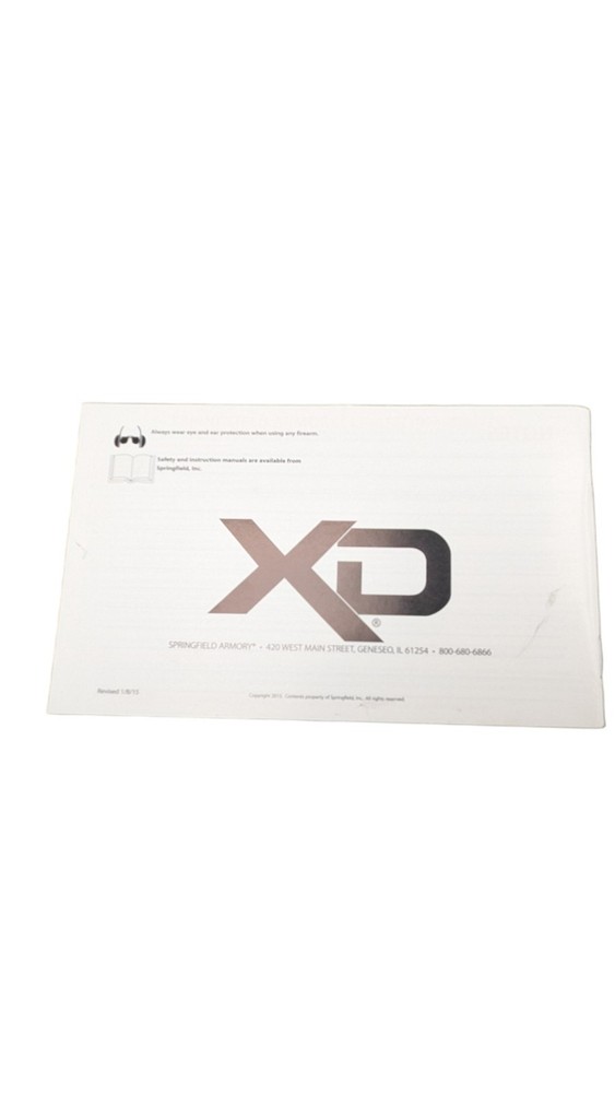 Springfield Armory XD & XD Mod 2 Manual 2015 Edition