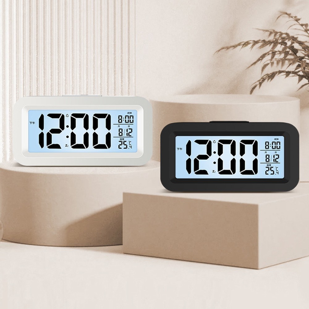 Backlight Clock Compact Electronic Clock Study Reminders Clear Display