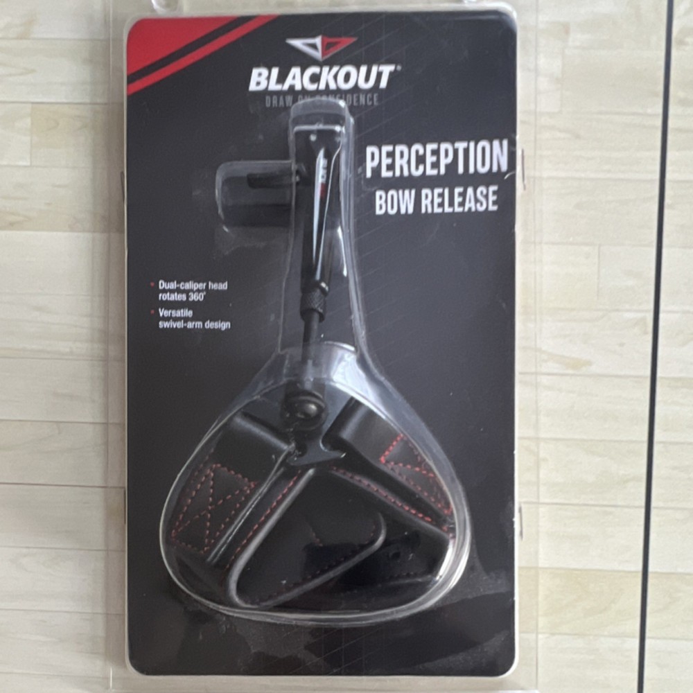 BlackOut Perception Dual-Caliper Index Release for Compound Bow Black Red