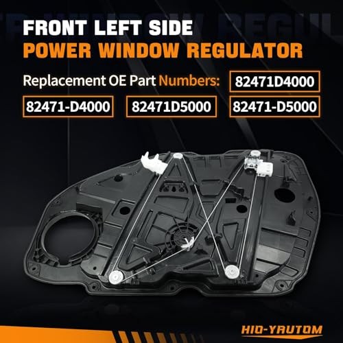 82471-D4000 Front Left Driver Side Power Window Regulator with Panel