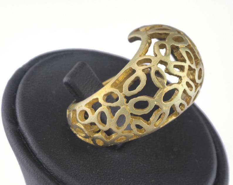 Adjustable Ring Raw brass (16.5mm 6US inner size - Adjustable ) 2899