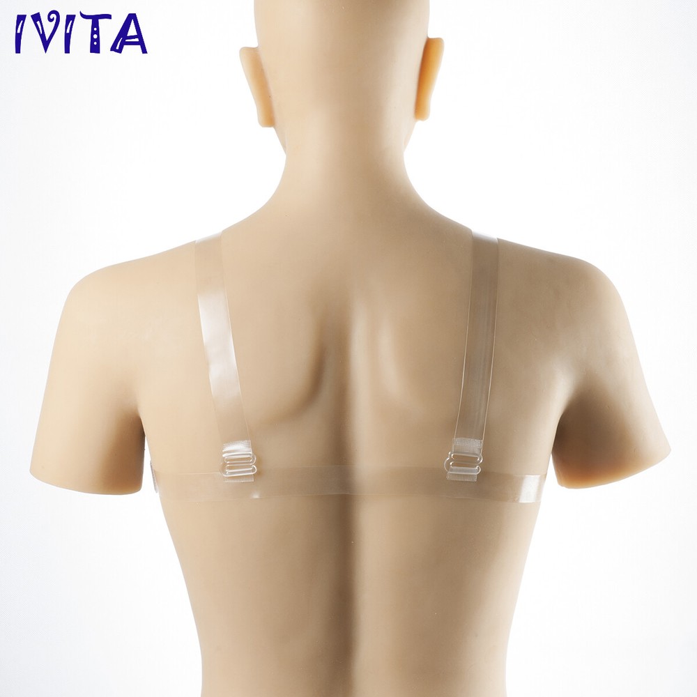 EE Cup Artificial Silicone Breast Forms With Straps CD Fake Boobs Enhancer