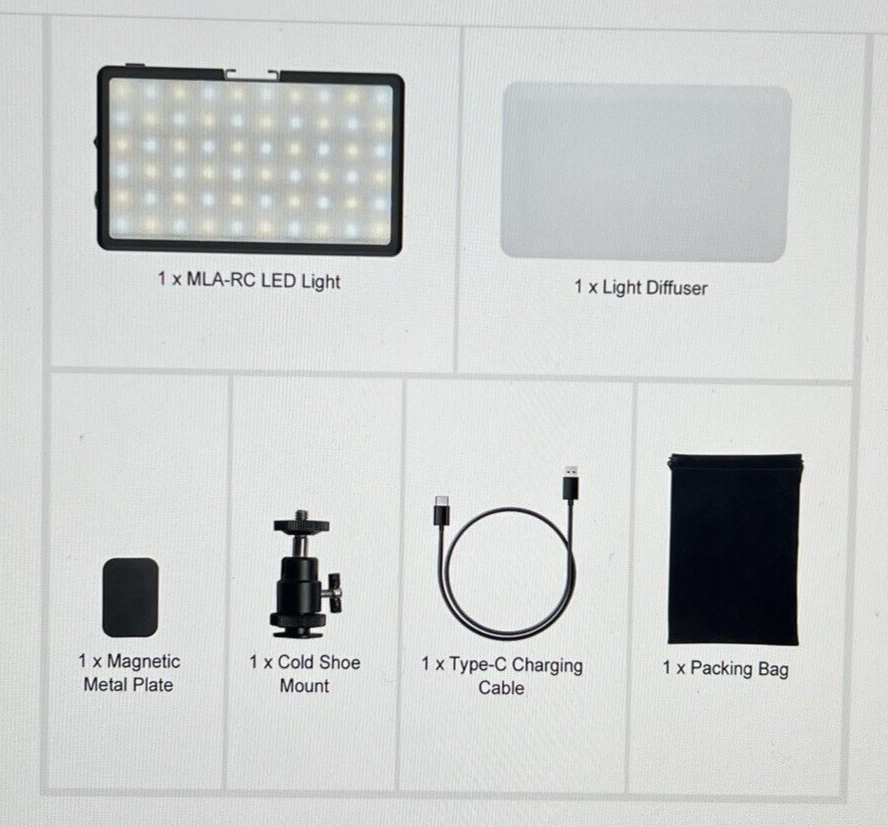 Moman ML8A-RC RGB LED Camera Light