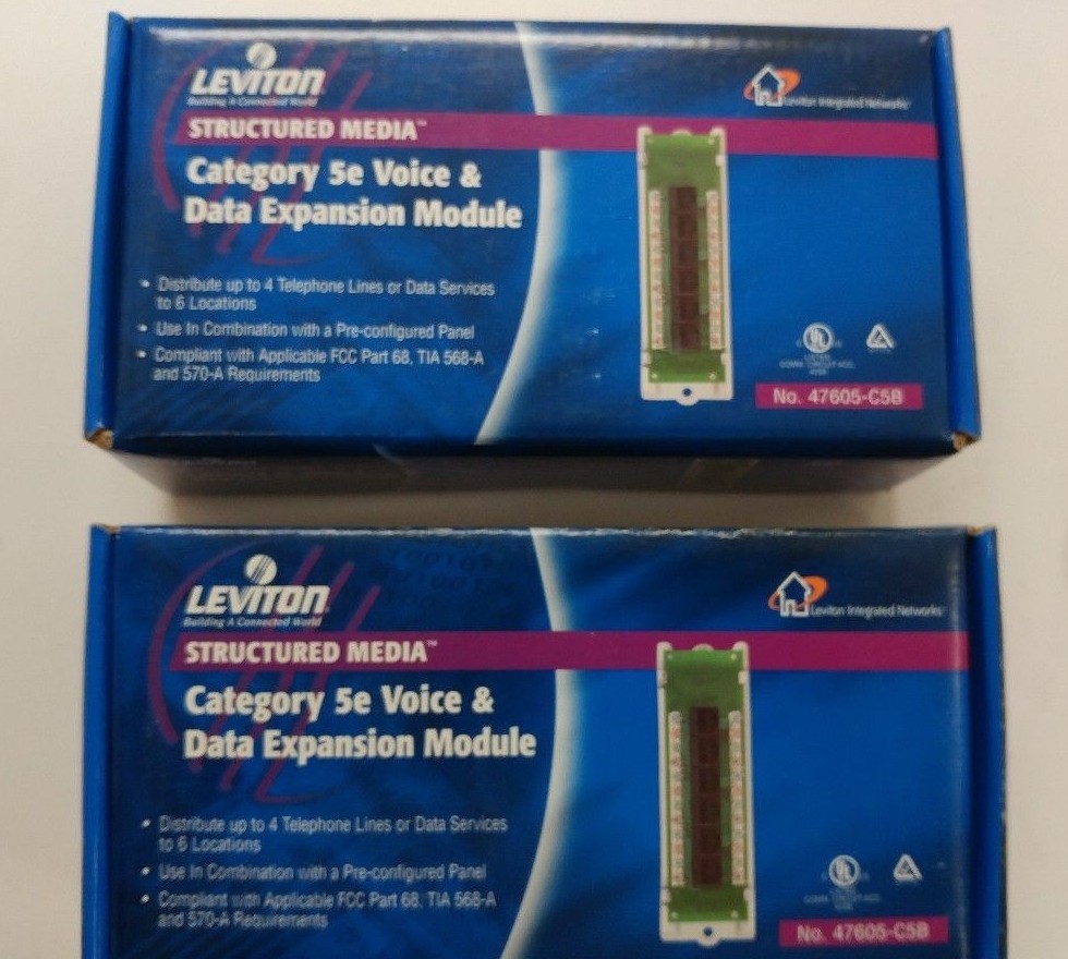 Leviton 47605-C5B Category 5 Voice and Data Module