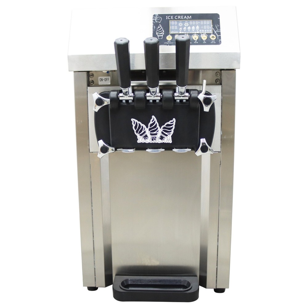 Automatic Soft Ice Cream Machine with Pre-cooling&Preservation Function 3Flavor