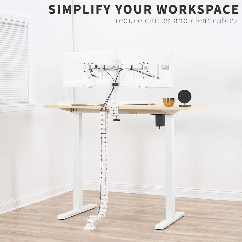 Desk Cable Management Organizer Power Cord Control System Ergonomic Setup New