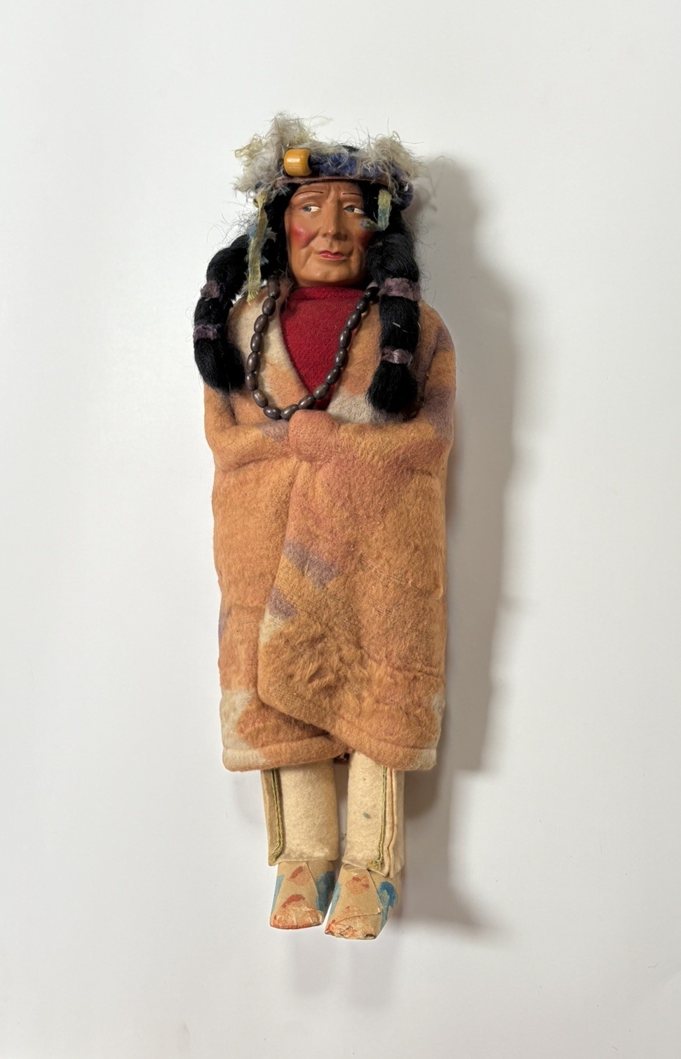 15” Indian Skookum Doll Antique Vintage Native American c 1920