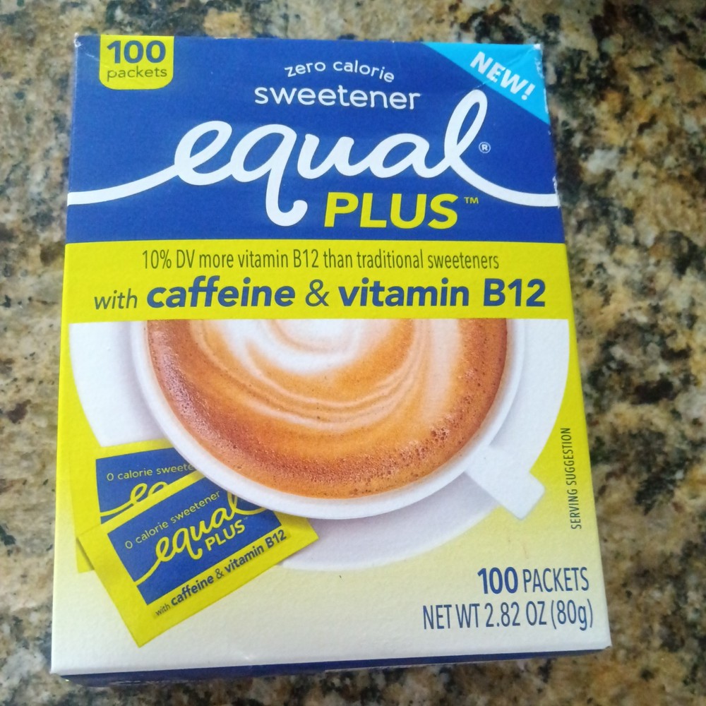 equal plus with caffeine & B12 - 100 Count