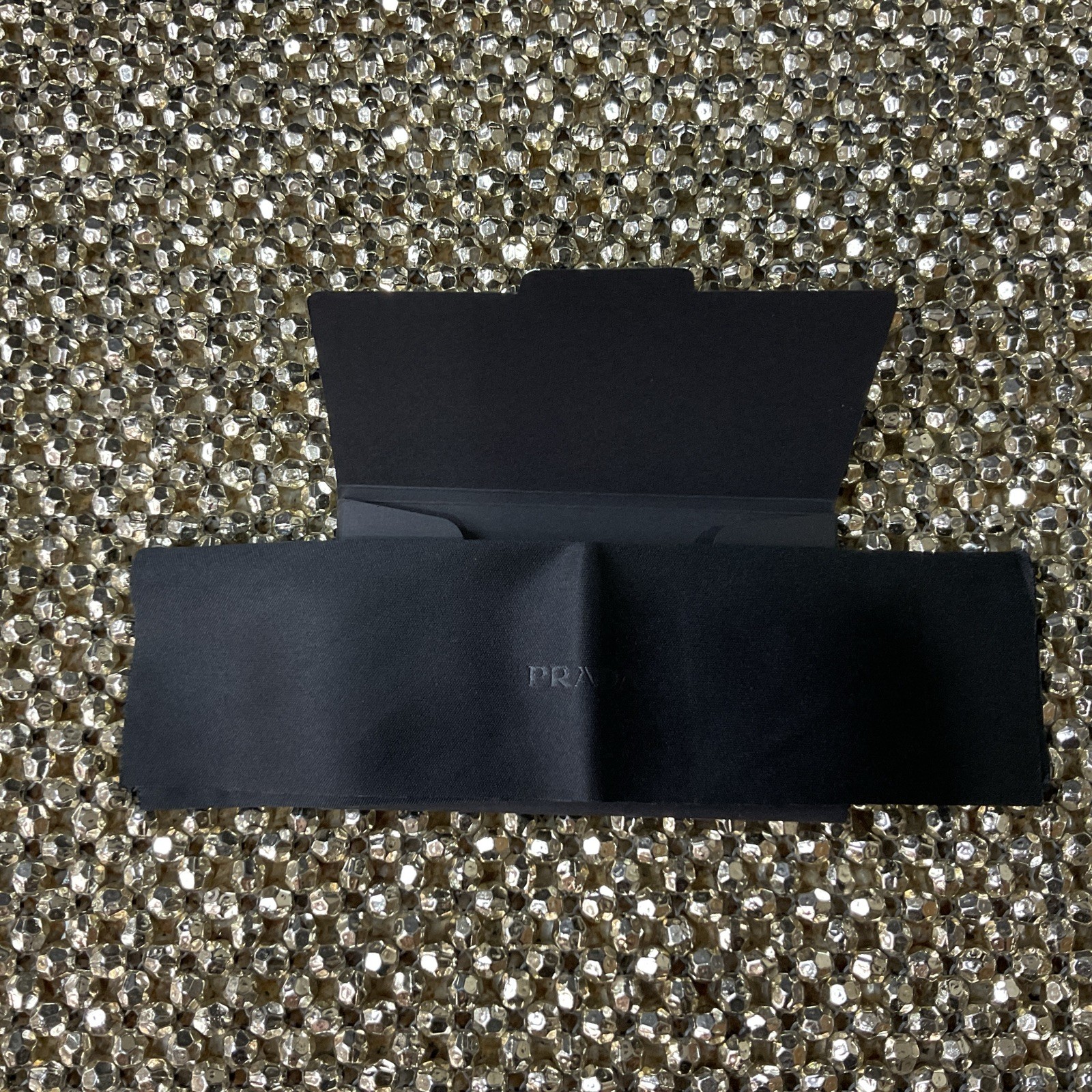 Prada XL Flip Top Eye/Sunglasses Saffiano Hard Case Drawstring Case & ClothWhite