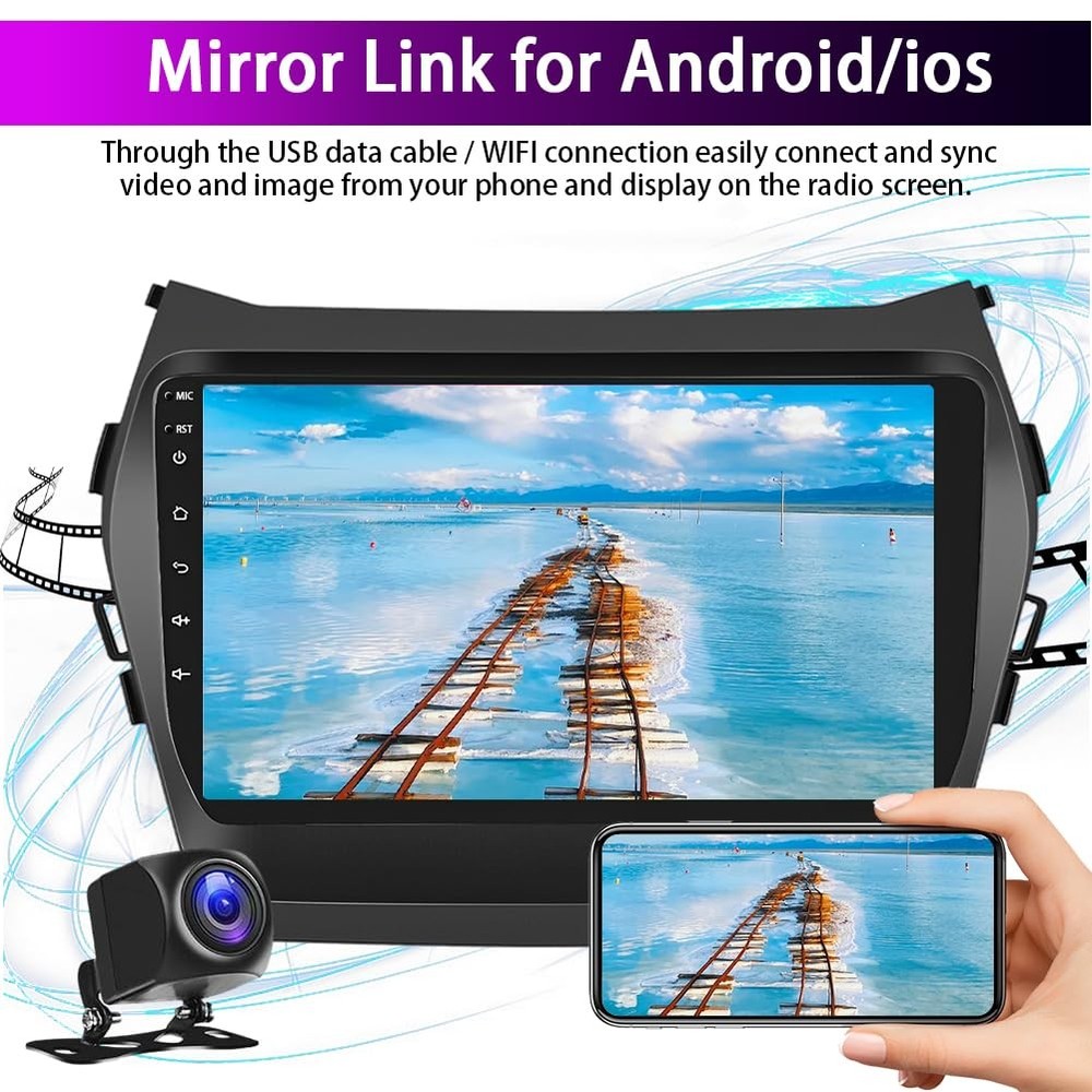 Android 13 Double Din Car Stereo 9 Touch Screen Wireless Carplay Android Auto