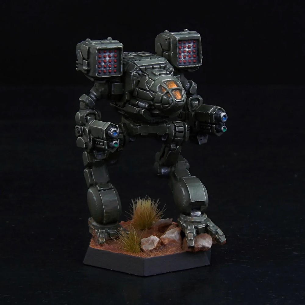 Painted BattleTech Miniature Timber Wolf Mech