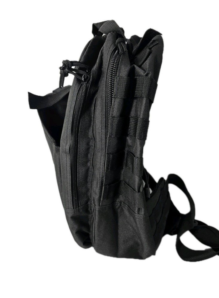 Joshioki Tactical Sling Backpack Black MOLLE-Style EDC Pack Adjustable Straps