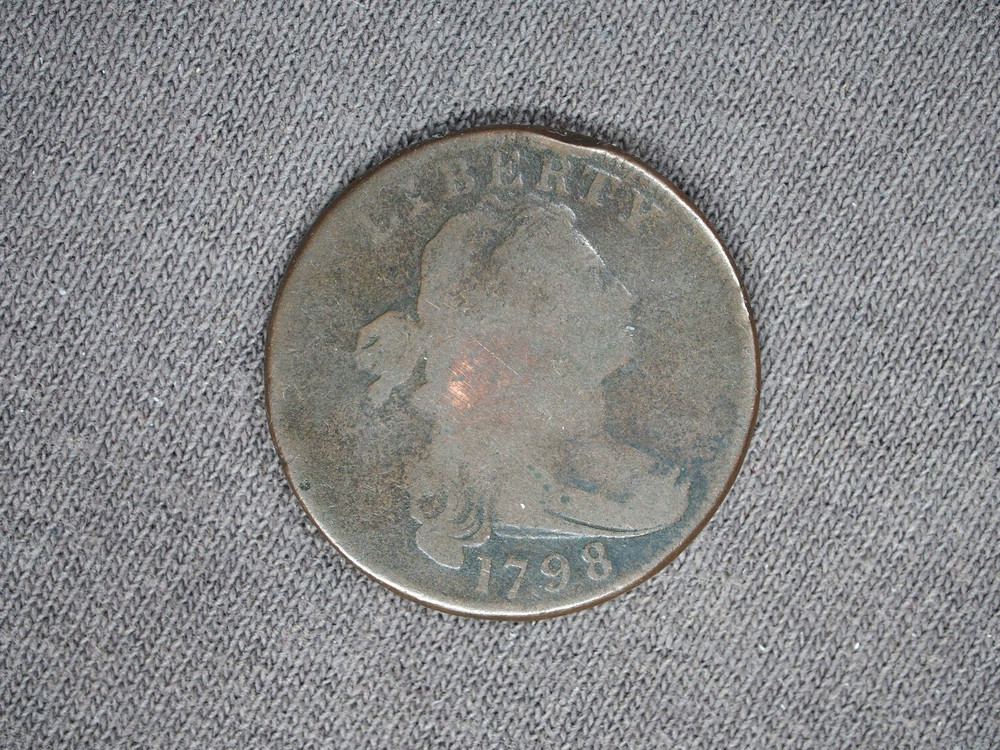 1798  Draped Bust Large cent 1c US mint coin