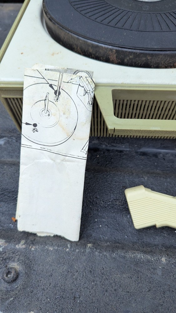 Vintage General Electric Portable Record Player Solid State Automatic Parts Repa