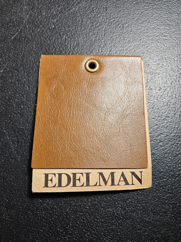 KID CALF, "WALNUT" COWHIDE. EDELMAN LEATHER PATCH 3 X 3