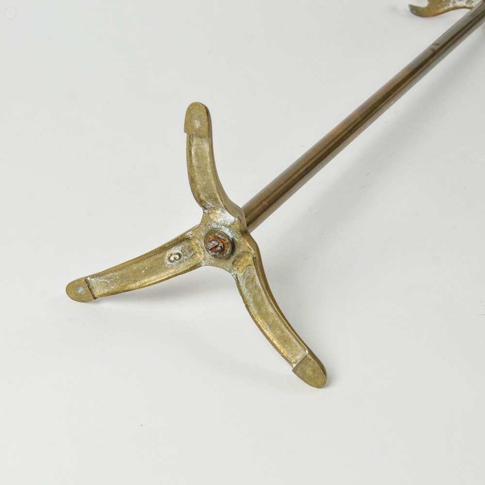 Vintage Solid Brass Fireplace Tool Set Small Four Piece Hearth Set