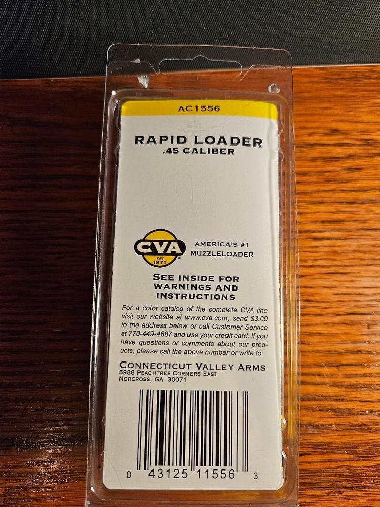 CVA Rapid Loader .45 Caliber Per 3 (Yellow) AC1556