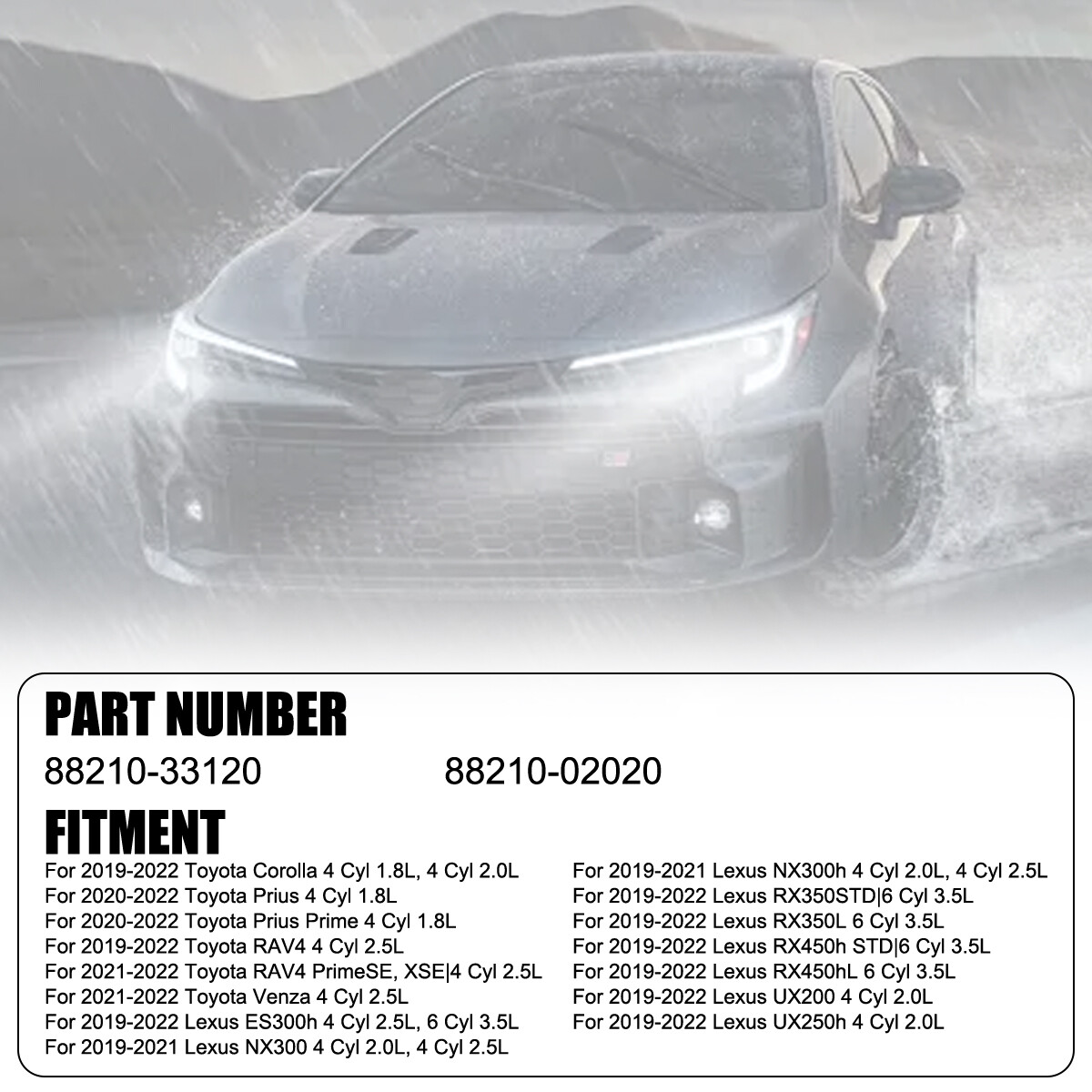 88210-02020 Cruise Distance Radar Sensor For 2019-2022 Toyota Corolla Prius 1.8L