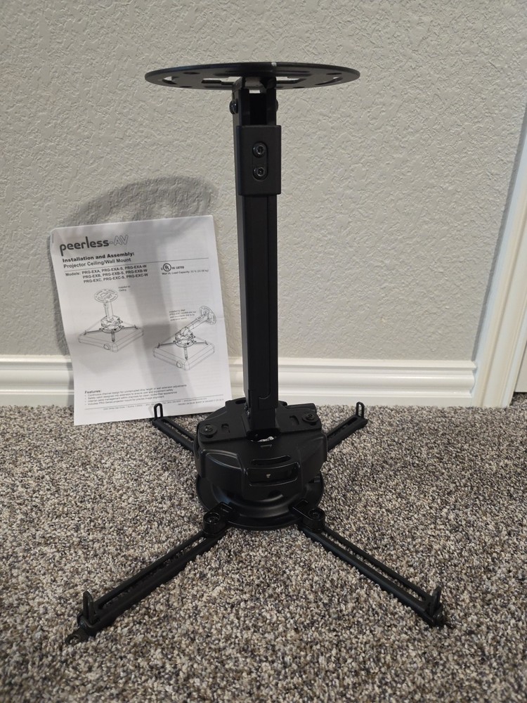 Peerless-AV PRG Precision Gear Projector Mount with 12" Extension Pole - MINT