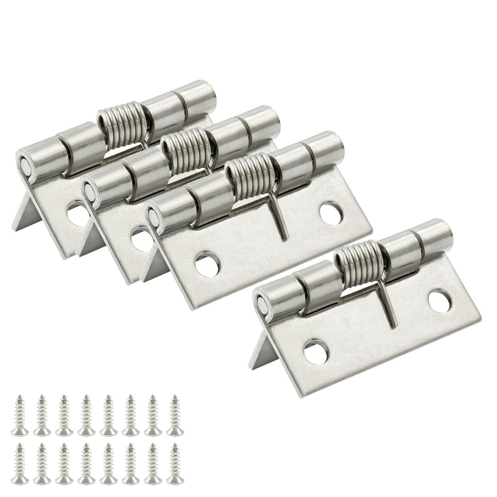 4PCS Spring Hinges, 1.5 Inch Small Self Opening Hinge Spring Loaded Hinges, 3...