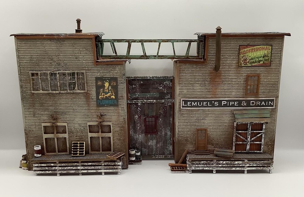 HO Scale Lemuel’s Pipe & Drain Background Structure Kit Laser Cut