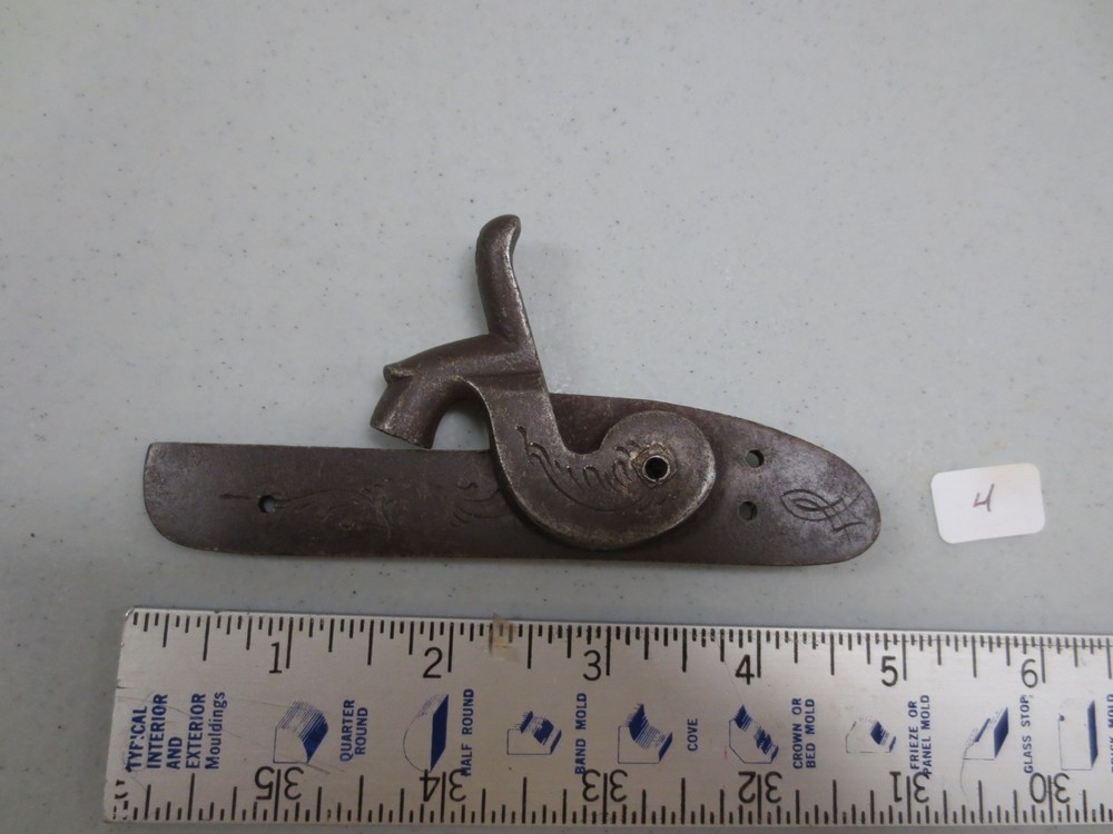 19th Percussion Lockplate w/ Hammer Engraved/Ornate Serial #CB (4)