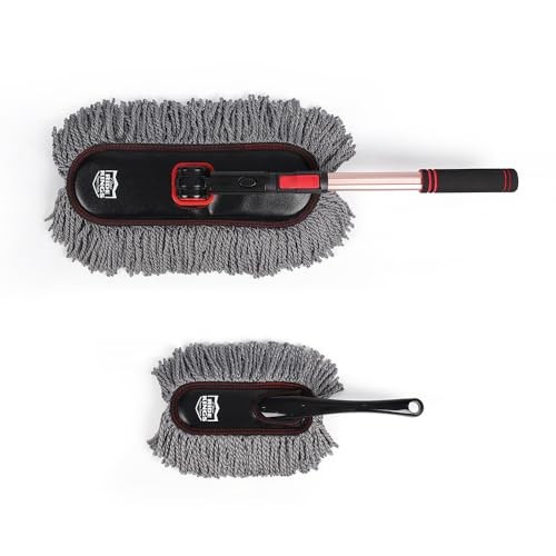 Car Duster Set,Car Duster Exterior Scratch Free with Extendable Greyduster