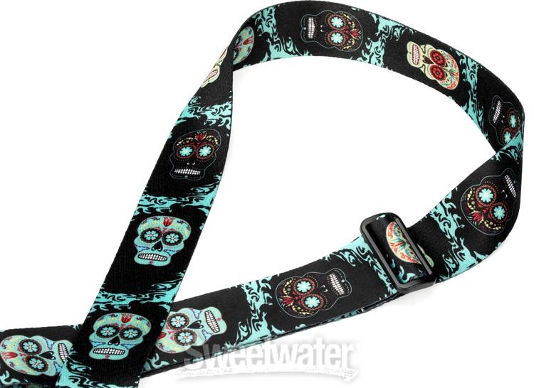 Lock-It Straps Plush Poly Strap - Sugar Skull
