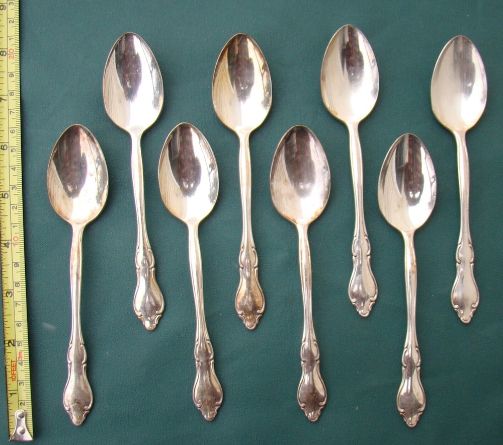 1972 Coventry  8 Teaspoons International Silverplate Flatware 6"
