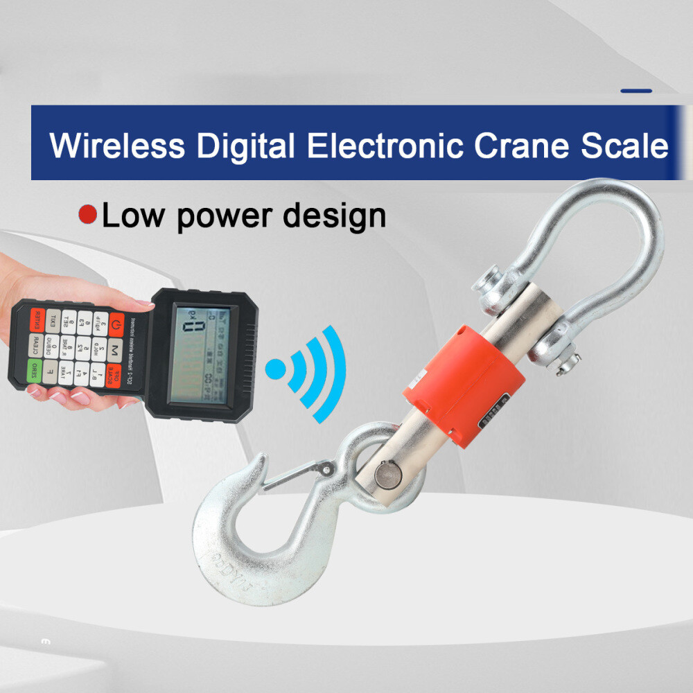 10T Wireless Remote Digital Electronic Hanging Crane Scale with Handheld Meter