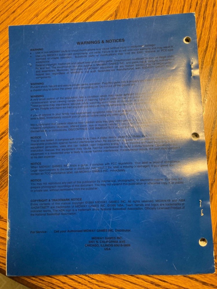 NBA Showtime Manual