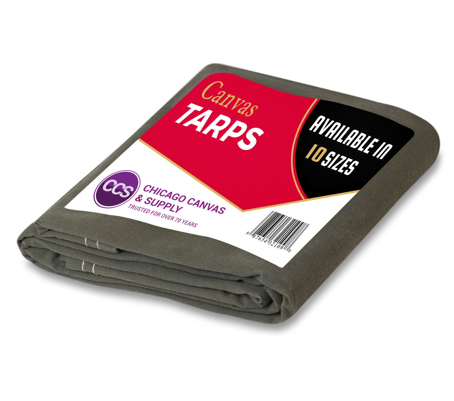 Chicago Canvas & Supply 16 oz Heavy Duty Canvas Tarp (5 feet x 7 feet)