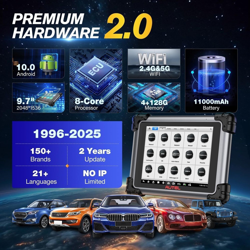 2025 Autel MaxiSys Elite II PRO As MS909 Diagnostic Scan Programming Key Coding