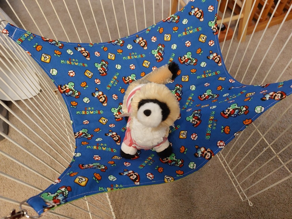 Ferret Hammock - Super Mario World Pattern - 13.5" x 13.5"